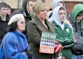 Protesters demand freedom for Martin Corey